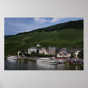 Poster Bateau de croisière sur Mosel River, Bernkastel Ku