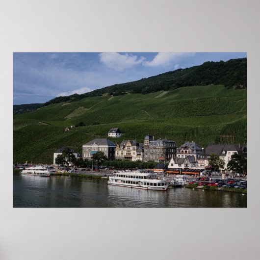 Poster Bateau de croisière sur Mosel River, Bernkastel Ku (Devant)