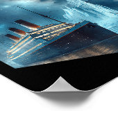 Poster Bateau de croisière Titanic Iceberg 1912 Rms Voyag (Coin)