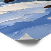 Poster Bateau de Noël Collie à poil long pour les Fêtes (Coin)