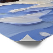 Poster Bateau de Noël de Chat Bleu Oriental Fêtes (Coin)