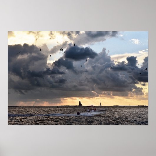 Poster Bateau de pêche de Key West, Floride (Devant)