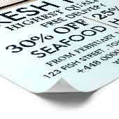 Poster Bateau de pêche, Poissonnier/Épouse, Annonce du ma (Coin)