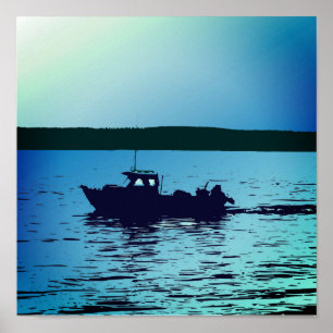 Poster Bateau de pêche sur Puget Sound