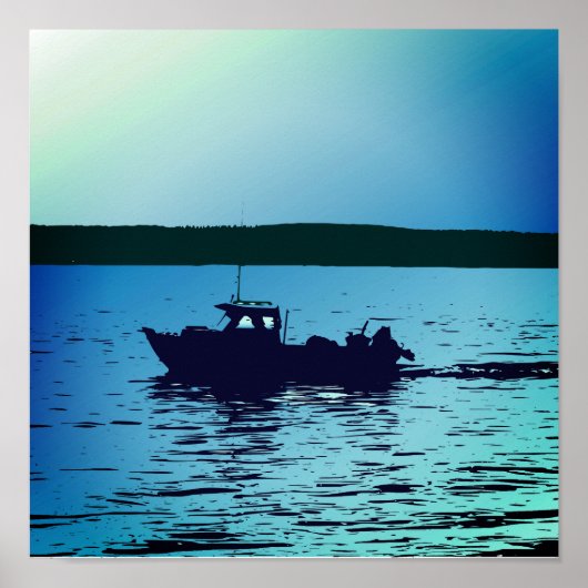 Poster Bateau de pêche sur Puget Sound (Devant)