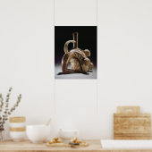 Poster Bateau de poterie d'une grenouille escalade d'un c (Cuisine)