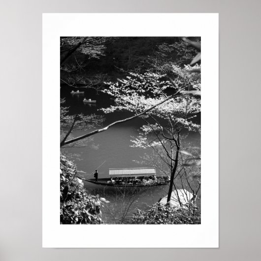 Poster Bateau de printemps : Arashiyama, Kyoto (Devant)