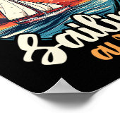 Poster Bateau De Retraite De Voile Capitaine Retraité Et  (Coin)