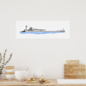 Poster Bateau des Grands Lacs Maumee et remorqueur Victoi (Cuisine)