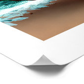 Poster Bateau déserté sur une plage de sable (Coin)