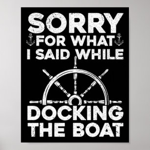 Poster Bateau Drôle Pour Hommes Femmes Amarrages Le Batea