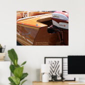 Poster Bateau en bois et photo à moteur nomade (Bureau à domicile)