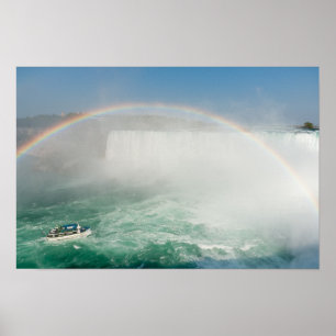 Poster Bateau et chutes Horseshoe de Niagara Falls