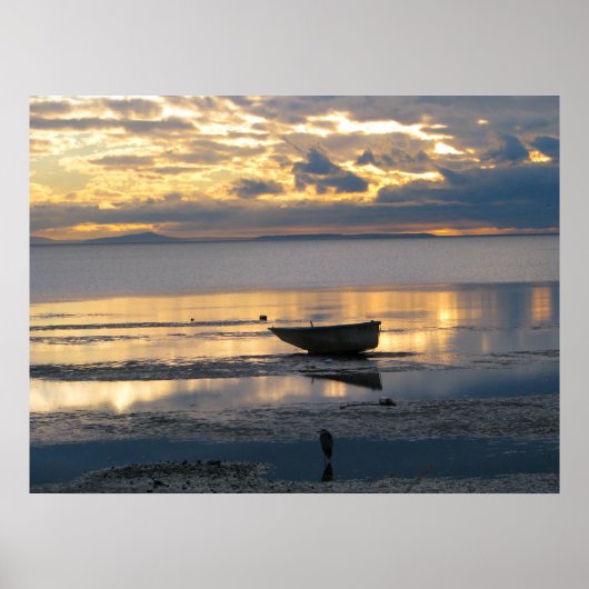 Poster Bateau et Heron (Devant)