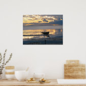 Poster Bateau et Heron (Cuisine)