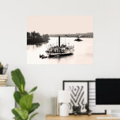 Poster Bateau et moniteur (Bureau à domicile)