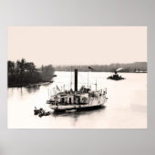 Poster Bateau et moniteur (Devant)