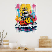 Poster Bateau graffité (Cuisine)