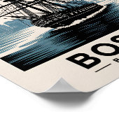 Poster Bateau historique de Boston Harbor Massachusetts A (Coin)