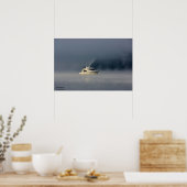 Poster Bateau le matin brumeux (Cuisine)