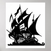 Poster Bateau Logo de Pirate Bay (Devant)
