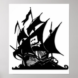 Poster Bateau Logo de Pirate Bay