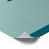 Poster Bateau Lune Nordique (Coin)