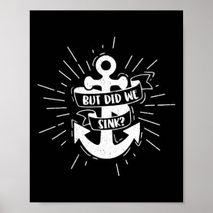 Poster Bateau mais avons-nous coulé Flatboat capitaine de