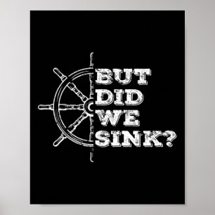 Poster Bateau Mais avons-nous coulé Flatboat Pontoon Capi