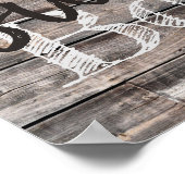 Poster bateau nautique rustique en bois d'écorce BATEAU S (Coin)