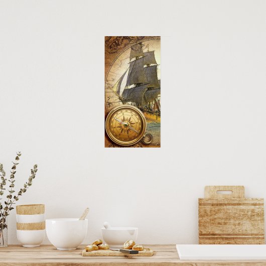 Poster Bateau pirate (Cuisine)