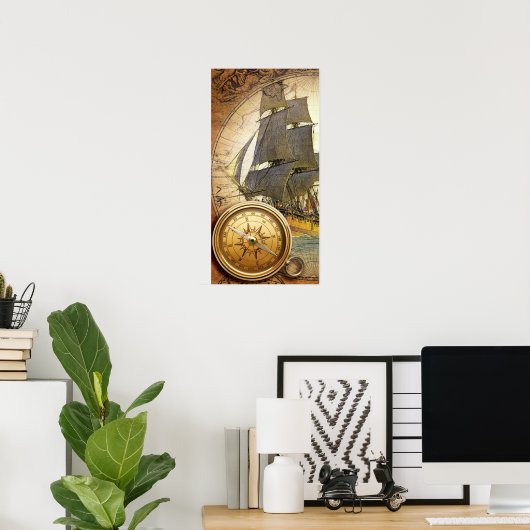 Poster Bateau pirate (Bureau à domicile)