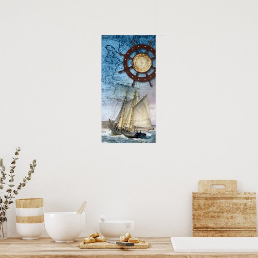 Poster Bateau pirate (Cuisine)