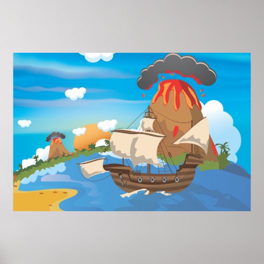 Poster Bateau pirate (Devant)