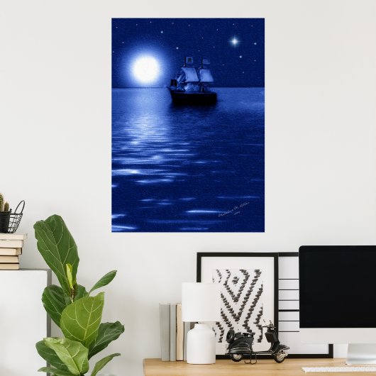 Poster Bateau pirate (Bureau à domicile)