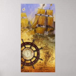 Poster Bateau pirate
