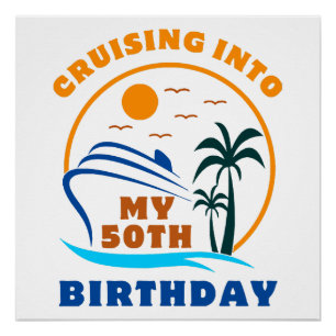 Poster Bateau pour mes 50 ans de croisière
