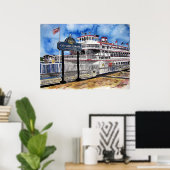 Poster bateau_rivière_savannah (Bureau à domicile)