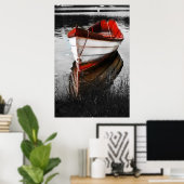 Poster Bateau rouge (Bureau à domicile)