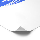 Poster Bateau Royal Blue and White Speed (Coin)
