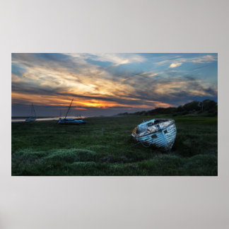 Poster Bateau Sunset