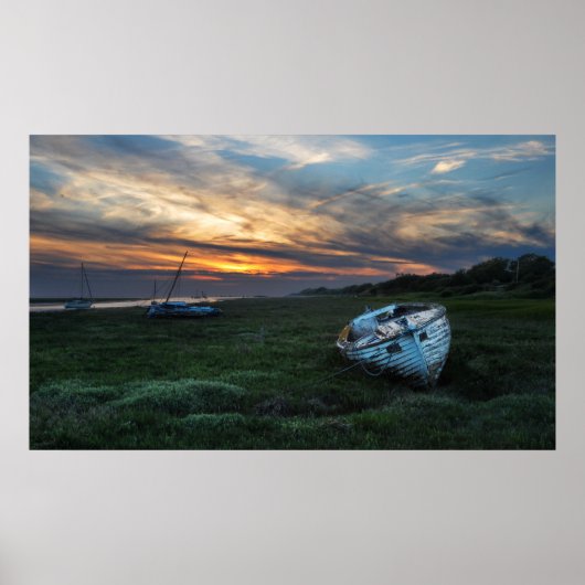 Poster Bateau Sunset (Devant)