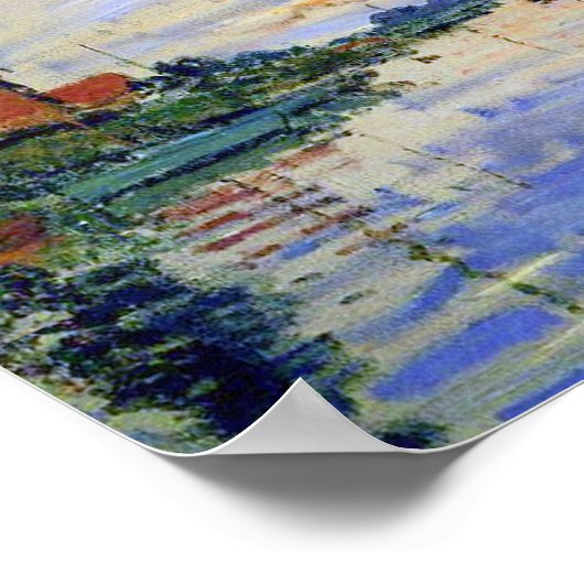 Poster Bateau sur la Seine (Coin)