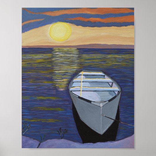 Poster Bateau sur l'affiche de la Rive (Devant)