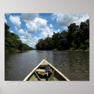 Poster Bateau sur l'Amazonie