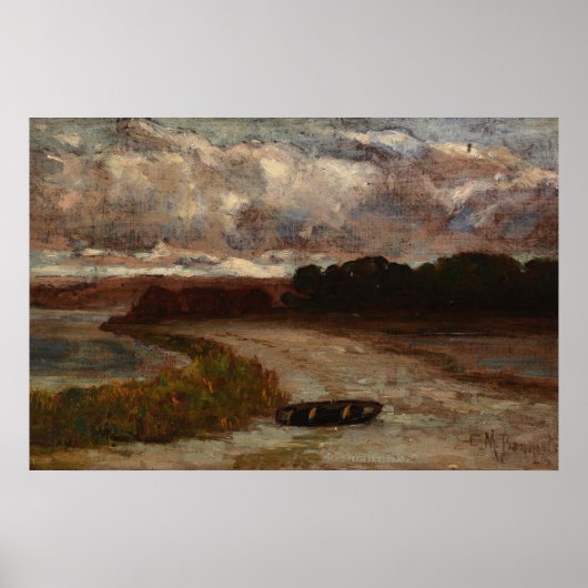 Poster Bateau sur le rivage - Edward Mitchell Banister (Devant)