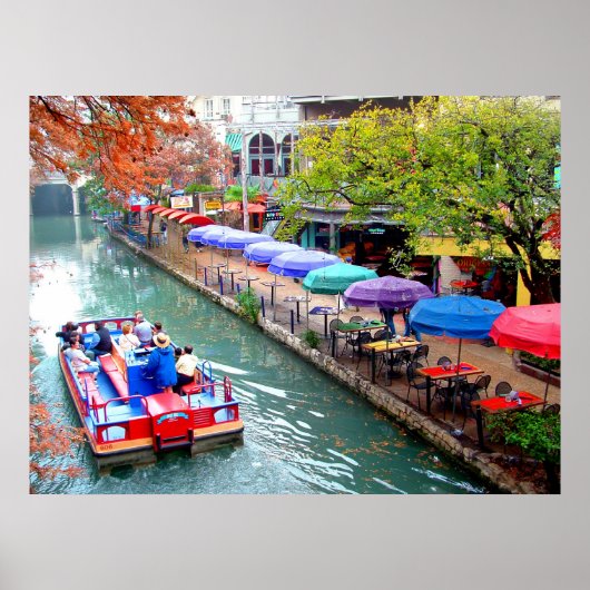 Poster Bateau sur le Riverwalk (Devant)