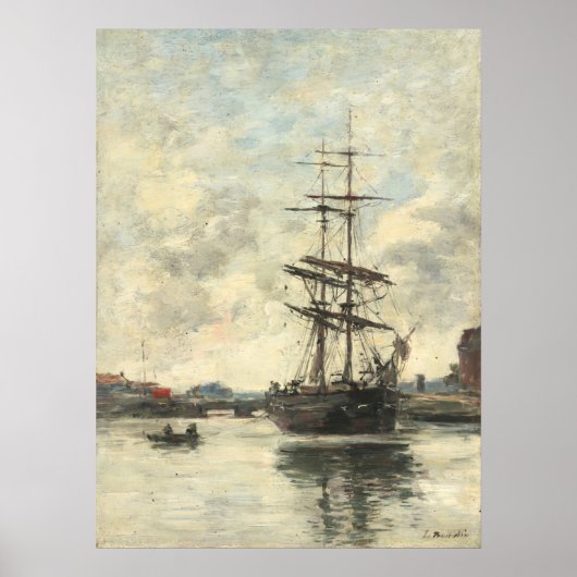 Poster Bateau sur le Touque - Eugène Boudin Beaux-Arts (Devant)