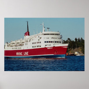 Poster Bateau vers la Finlande, Stockholm, archipel,