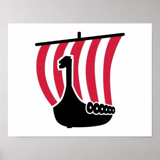 Poster Bateau viking (Devant)